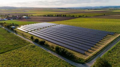 Planta solar en construcción en Chile